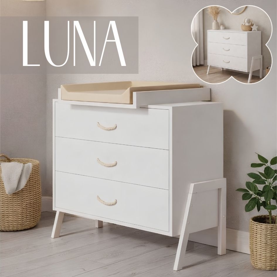 LUNA Baby dresser with changing top