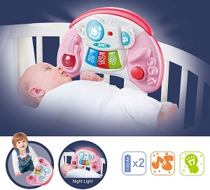 Bebes music night lamp pink