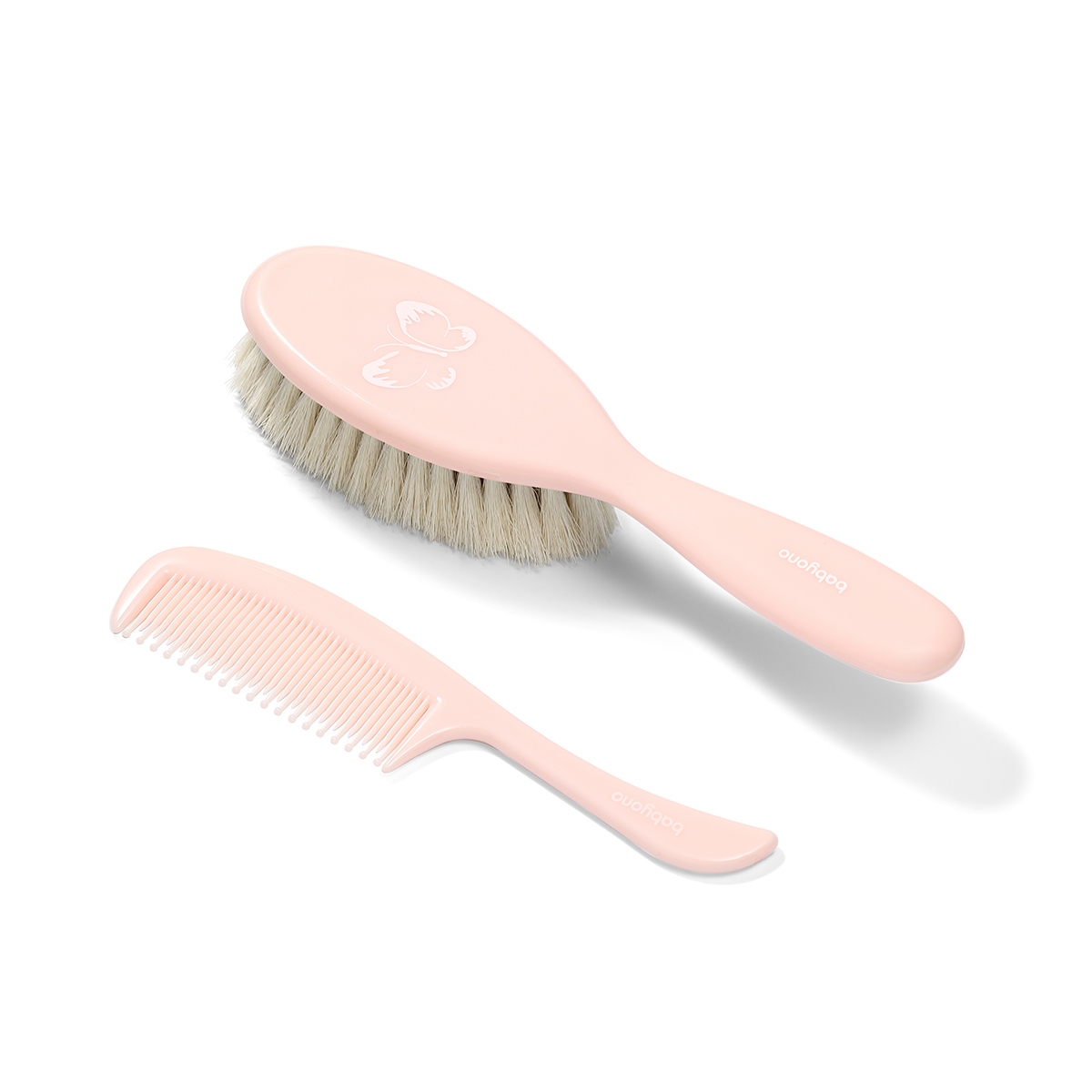 Brush and comb set Babyono pink