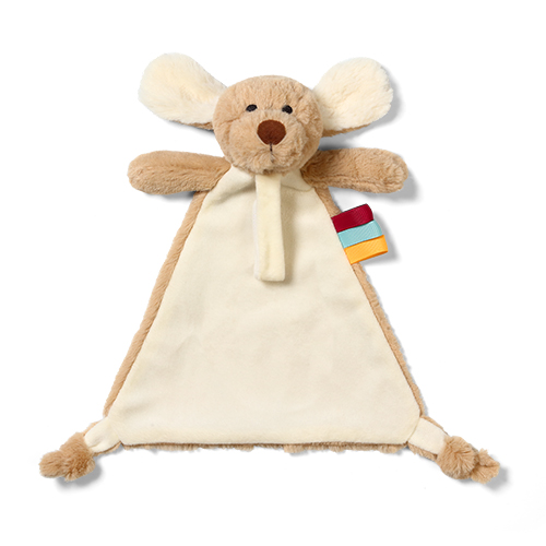 Cuddly toy comforter DOG WILLY with dummy holder