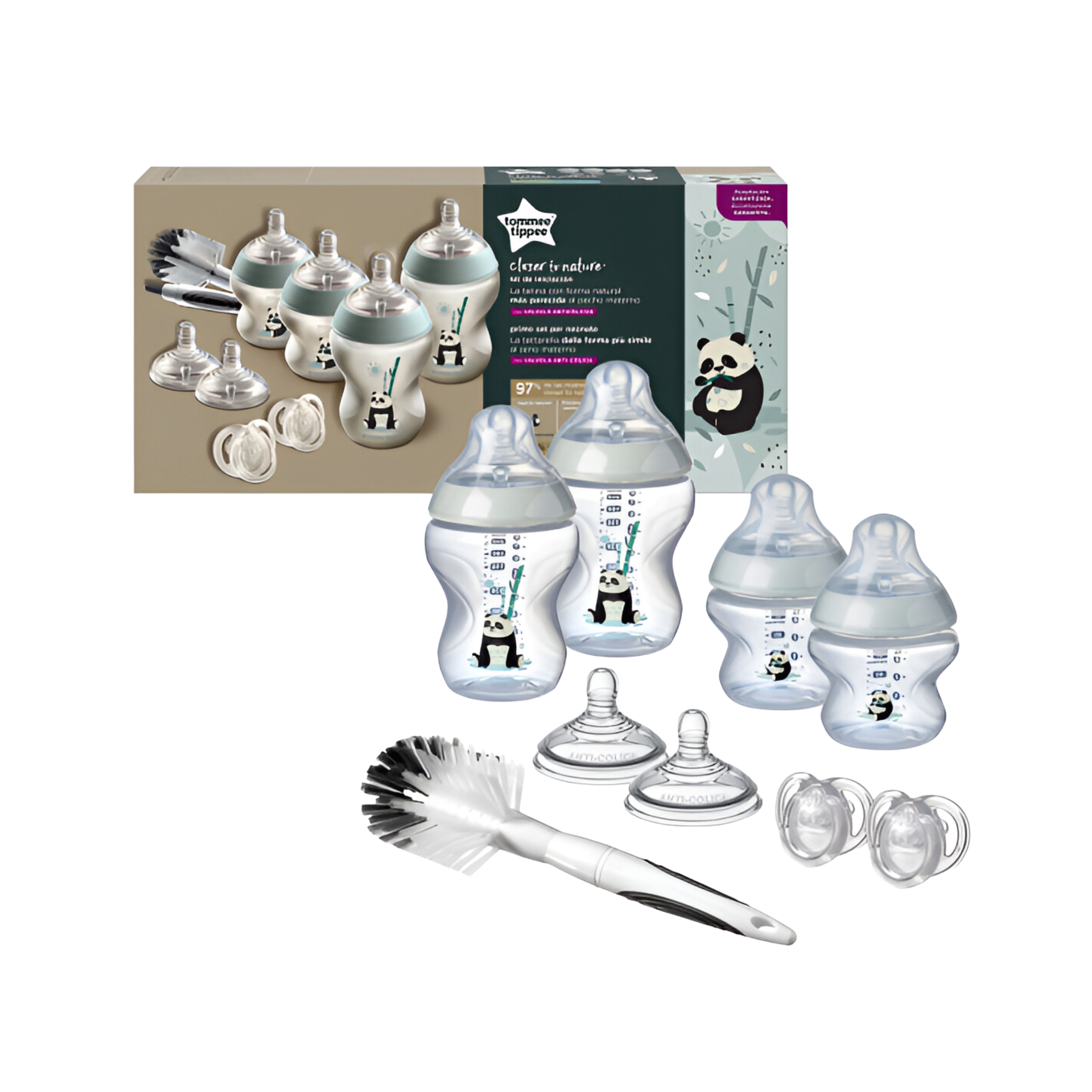 Bottle set Anticolic Tommee Tippee panda