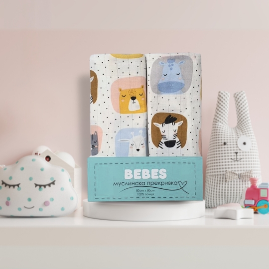 Bebes Muslin wrap 80-80cm