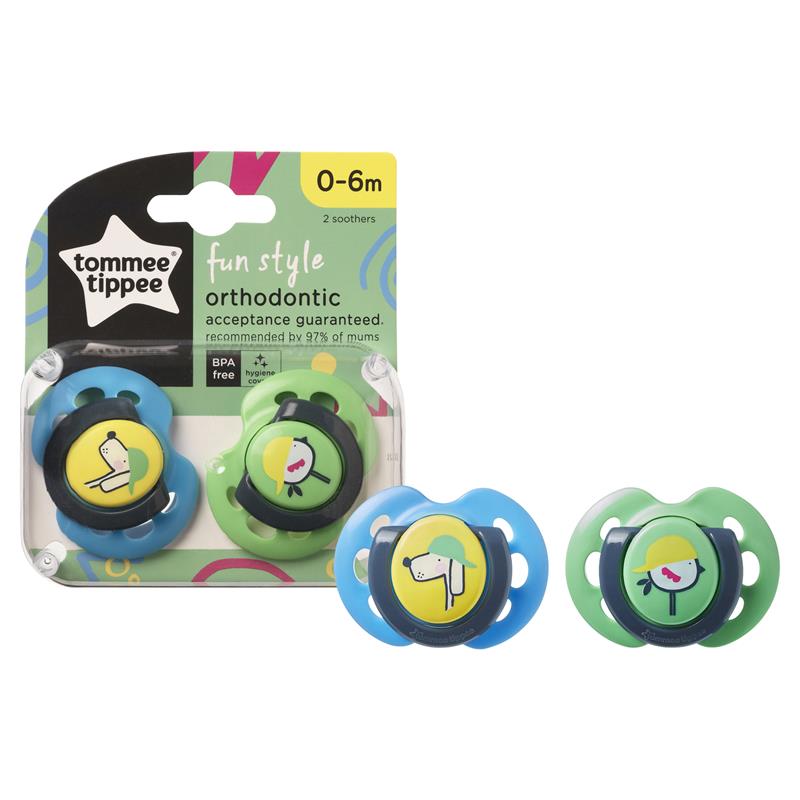 Tommee Tippee pacifier 2 in 1 0-6m Fun blue